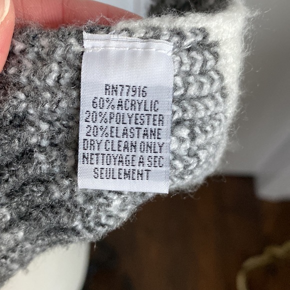 Anthropologie - Saturday Sunday - Shawl Sweater - Grey/White - Medium - Picture 6 of 7